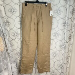 Men's Mojito Linen Beige Pants Pockets Drawstring Size 32x30 Beach